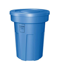 Food Grade Receptacle w/Lid, Blue, 45 gal