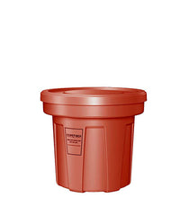 Food Grade Receptacle w/Lid, Red, 22 gal