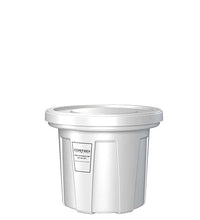 Food Grade Receptacle w/Lid, White, 20 gal