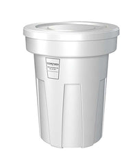 Food Grade Receptacle w/Lid, White, 45 gal