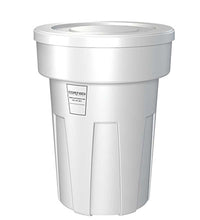 Food Grade Receptacle w/Lid, White, 50 gal