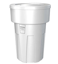 Food Grade Receptacle w/Lid, White, 55 gal