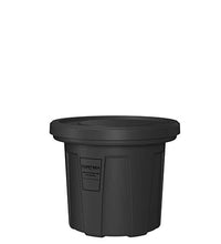 Food Grade Receptacle w/Lid, Black, 20 gal