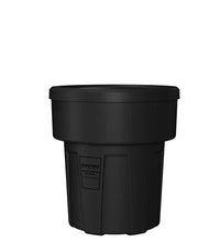 Food Grade Receptacle w/Lid, Black, 30 gal