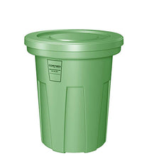 Flame Retardant Receptacle w/Lid, Green, 40 gal