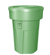 Flame Retardant Receptacle w/Lid, Green, 50 gal