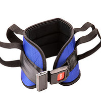 Padded transfer belt, auto buckle, small (24" to 30"), blue