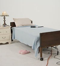 Drive, Delta Ultra Light Semi Electric Hospital Bed with Full Rails and Innerspring Mattress