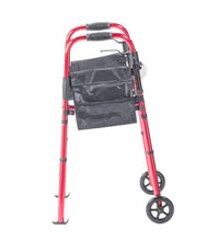 Portable Folding Travel Walker with 5" Wheels and Fold up Legs