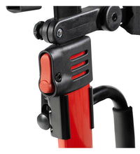 Nitro Duet Dual Function Transport Wheelchair and Rollator Rolling Walker, Red