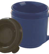 Weighted cup, no-spill lid 8 oz.