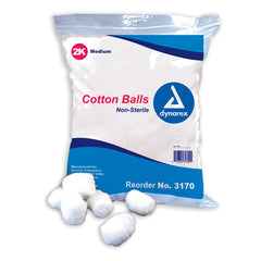 Cotton Balls Non Sterile Medium Pk/2000