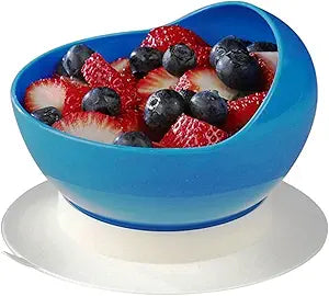 Ableware Scooper Bowl with Suction Cup Base, Blue