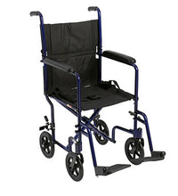 Drive, Lightweight Transport Wheelchair, 19" Seat, Blue