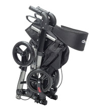 Compact Folding Rollator Rolling Walker, Grey/Black