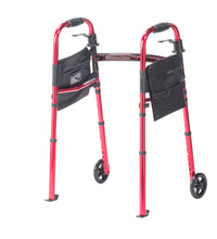 Portable Folding Travel Walker with 5" Wheels and Fold up Legs