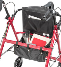 Rollator Rolling Walker with 6" Wheels, Fold Up Removable Back Support and Padded Seat