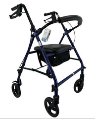 ROLL WITH ME Steel Rollator w/6 Wheels K/D Blue Case/2