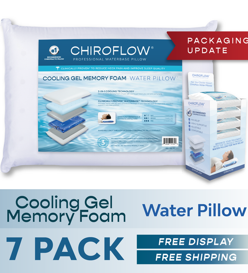 Chiroflow Cooling Gel Memory Foam Water Pillow (7-Pack)