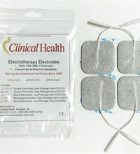 2"x2" White Cloth Topped, High Quality, Premium Gel Electrodes for Maximum Reusability, 4 per package