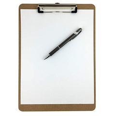Clipboard 9 x 12š Hardboard Low Profile Clip