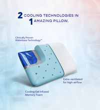 Chiroflow Cooling Gel Memory Foam Water Pillow (7-Pack)