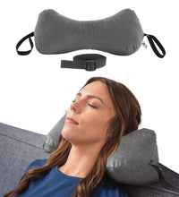 Sleep Log Chiropractic Bone Shaped Neck & Cervical Pillow- Lumbar Support - Black & Grey