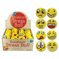 Emoticon Stress Ball Countertop Display Bx/24