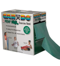 Cando Perf 100 Latex Free Exercise Bands, 100 yd Medium, Green | Alternative to dumbbells