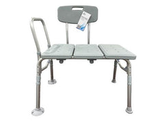 Bathroom Perfect Transfer Bench w/Back Blue Jay Case/2