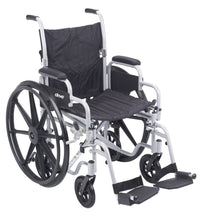 Poly Fly Light Weight Transport Chair Wheelchair with Swing away Footrest