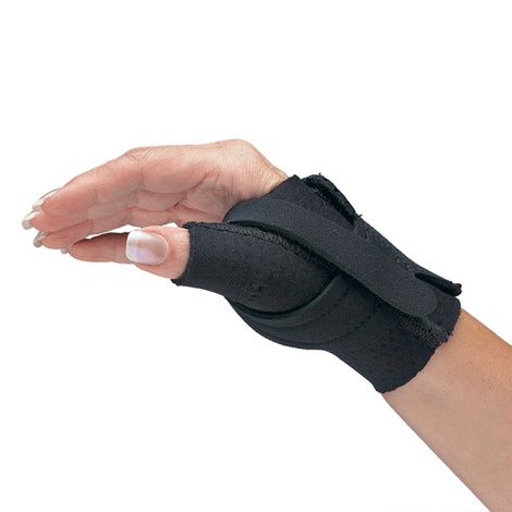 Comfort Cool Thumb CMC Restriction Splint - Black, Small Plus, Right