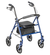 Four Wheel Rollator Rolling Walker with Fold Up Removable Back Support