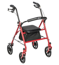Four Wheel Rollator Rolling Walker with Fold Up Removable Back Support