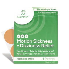 GoPatch Motion Sickness + Dizziness Relief Homeopathic Patch Pack of 6