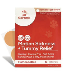 GoPatch Pet Motion Sickness + Tummy Relief Homeopathic Patch Pack of 6