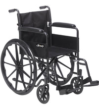 Silver Sport 1 Wheelchair with Full Arms and Swing away Removable Footrest