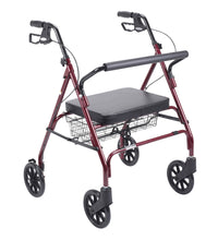 Heavy Duty Bariatric Rollator Rolling Walker with Large Padded Seat