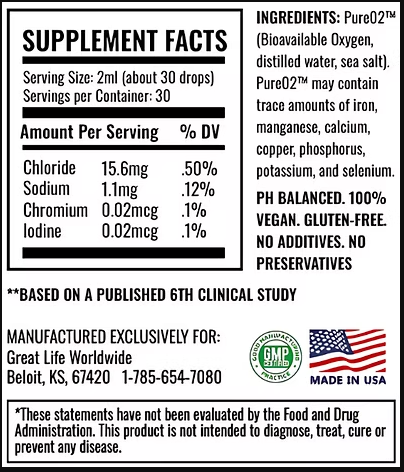 Pure02™ – Activated Liquid Oxygen Oxygenate Your Body, Blood, Organs