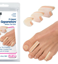3-Layer Toe Separators Pk/6 2-Sm 2-Md 2-Lg