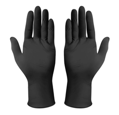 Aurelia Bold Black Powder-Free Nitrile Gloves - 6 Mil Exam Grade