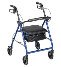 Rollator Rolling Walker with 6" Wheels, Fold Up Removable Back Support and Padded Seat