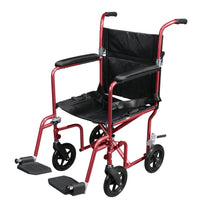 Flyweight Lightweight Transport Wheelchair with Removable Wheels