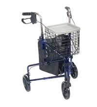 3 Wheel Rollator Rolling Walker with Basket Tray and Pouch