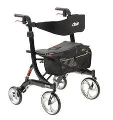 Nitro Euro Style Rollator Rolling Walker, Heavy Duty, Black