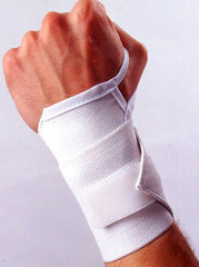 Elastic Wrist Support with Thumb Loop, White, Universal Size