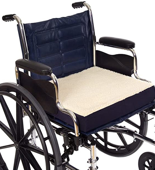Fleece Covered Wheelchair Cushion