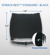 Printed Sitback Rest Standard Lumbar Support, Black