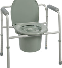 ProBasics Three-in-One Steel Commode with Plastic Armrests