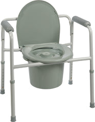 ProBasics Three-in-One Steel Commode with Plastic Armrests